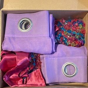 Purple and Pink Curtain Set